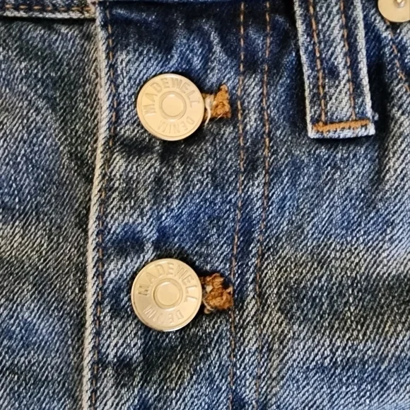 Madewell A line Denim  skirt size 26 - Picture 12 of 14